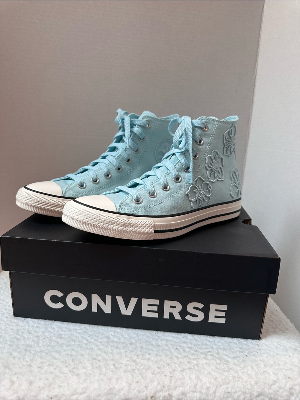 Converse Women's Light Blue High Top Sneakers